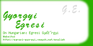 gyorgyi egresi business card